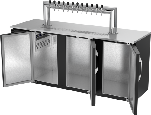 VDDN78HC-B-12T | 78" Direct Draw Dispenser / 12 Tap Tower in Black