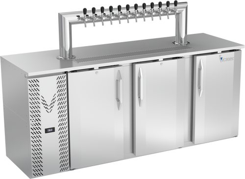 VDDN78HC-S-12T | 78" Direct Draw Dispenser / 12 Tap Tower in Stainless Steel