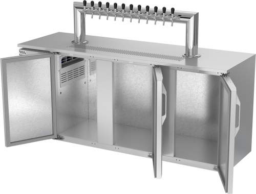 VDDN78HC-S-12T | 78" Direct Draw Dispenser / 12 Tap Tower in Stainless Steel