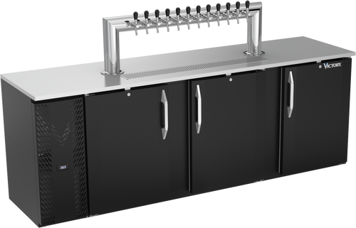 VDDN94HC-B-12T | 94" Direct Draw Dispenser / 12 Tap Tower in Black