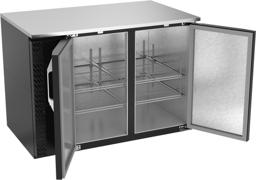 VBB48HC-B | 48" Solid Doors Back Bar in Black