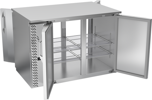 VBB48HC-F-PT-S | 48" Solid Doors Food Rated Pass-thru Back Bar in Stainless Steel