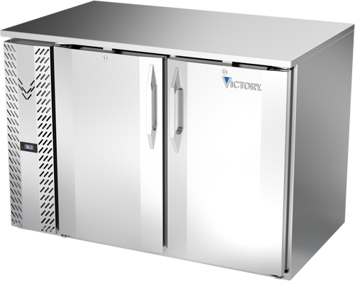 VBB48HC-F-S | 48" Solid Doors Food Rated Back Bar in Stainless Steel