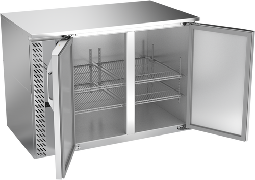 VBB48HC-F-S | 48" Solid Doors Food Rated Back Bar in Stainless Steel