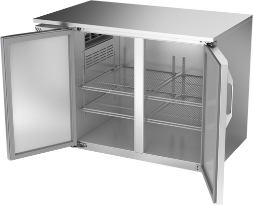 VBB48HC-F-S | 48" Solid Doors Food Rated Back Bar in Stainless Steel