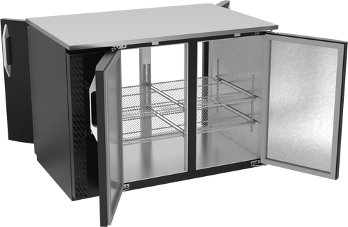 VBB48HC-PT-B | 48" Solid Doors Pass-thru Back Bar in Black