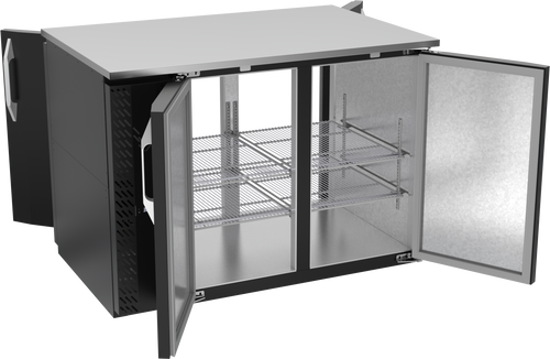 VBB48HC-PT-B | 48" Solid Doors Pass-thru Back Bar in Black