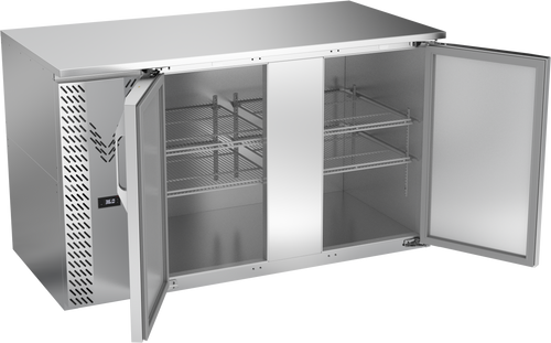 VBB58HC-F-S | 58" Solid Doors Food Rated Back Bar in Stainless Steel