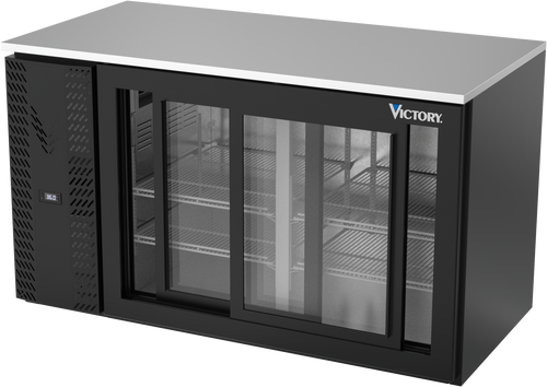 VBB58HC-GS-B | 58" Sliding Glass Doors Back Bar in Black