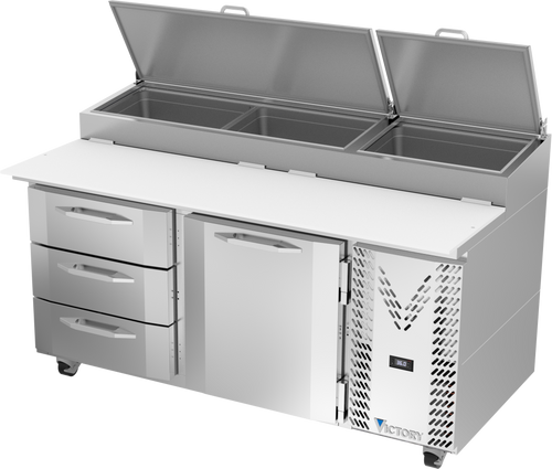 VPPD67HC-3 | 67" Pizza Prep Table