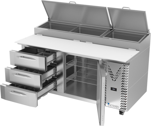 VPPD67HC-3 | 67" Pizza Prep Table