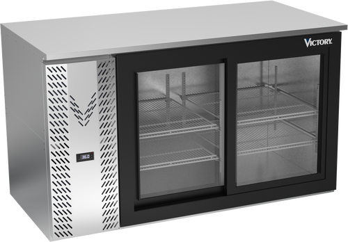 VBB58HC-GS-S | 58" Sliding Glass Doors Back Bar in Stainless Steel