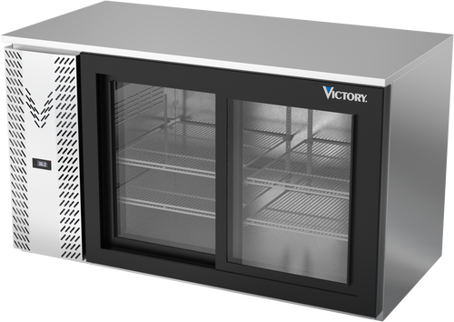 VBB58HC-GS-S | 58" Sliding Glass Doors Back Bar in Stainless Steel