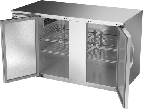 VBB58HC-S | 58" Solid Doors Back Bar in Stainless Steel