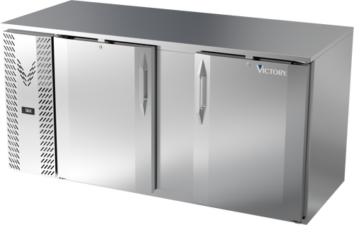 VBB68HC-F-S | 68" Solid Doors Food Rated Back Bar in Stainless Steel