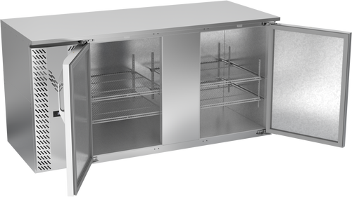VBB68HC-S | 68" Solid Doors Back Bar in Stainless Steel
