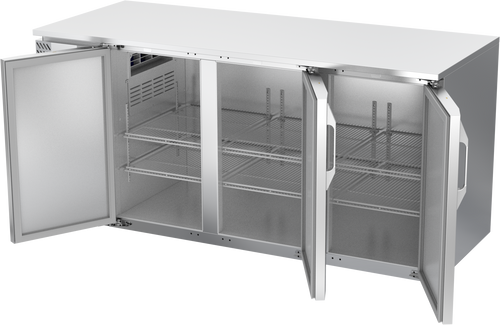 VBB72HC-F-S | 72" Solid Doors Food Rated Back Bar in Stainless Steel