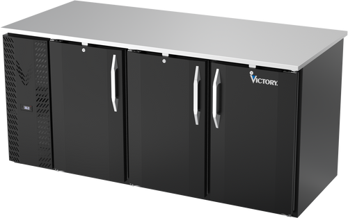 VBB72HC-PT-B | 72" Solid Doors Pass-thru Back Bar in Black