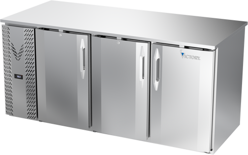 VBB72HC-PT-S | 72" Solid Doors Pass-thru Back Bar in Stainless Steel