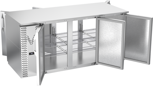 VBB72HC-PT-S | 72" Solid Doors Pass-thru Back Bar in Stainless Steel