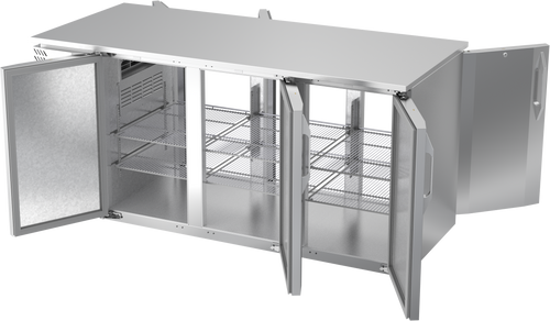 VBB72HC-PT-S | 72" Solid Doors Pass-thru Back Bar in Stainless Steel