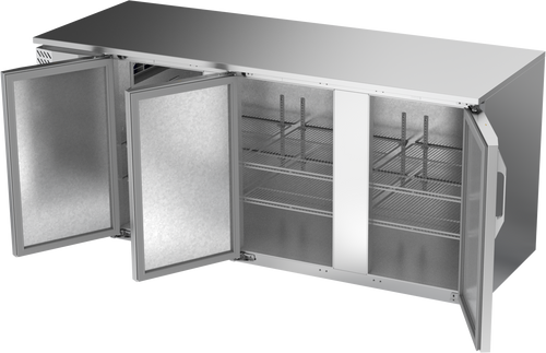 VBB78HC-S | 78" Solid Doors Back Bar in Stainless Steel