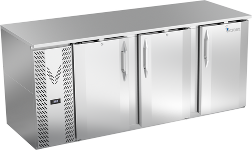 VBB78HC-S | 78" Solid Doors Back Bar in Stainless Steel