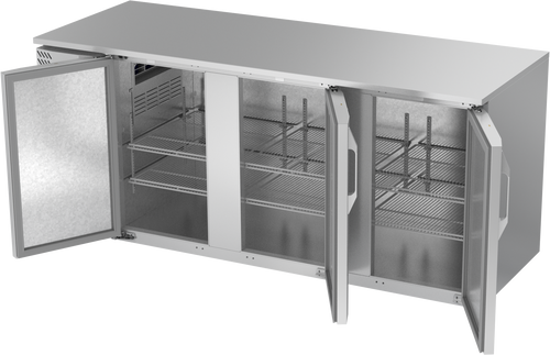 VBB78HC-S | 78" Solid Doors Back Bar in Stainless Steel