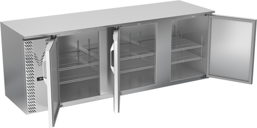 VBB94HC-F-S | 94" Solid Doors Food Rated Back Bar in Stainless Steel