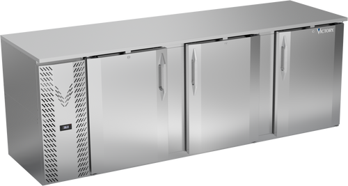 VBB94HC-S | 94" Solid Doors Back Bar in Stainless Steel