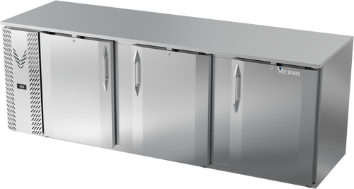 VBB94HC-S | 94" Solid Doors Back Bar in Stainless Steel