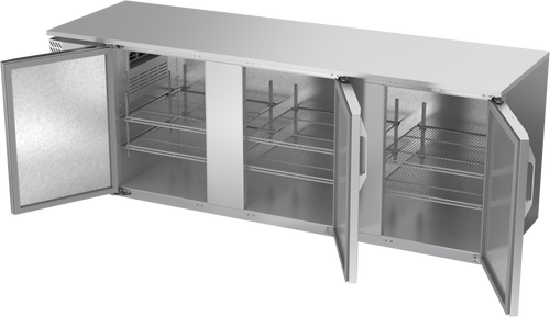 VBB94HC-S | 94" Solid Doors Back Bar in Stainless Steel