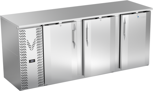 VBBN78HC-S | 78" Narrow Depth Solid Doors Back Bar in Stainless Steel
