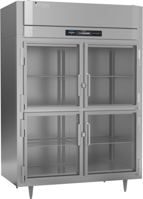 RS-2D-S1-EW-HG-HC | Ultraspec Extra Wide Half Glass Door Reach-In Refrigerator