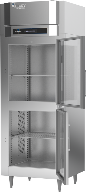 RS-1N-S1-HG-HC | Ultraspec Extra Wide Narrow Depth Half Glass Door Reach-In Refrigerator RS-1N-S1-HG-HC | Ultraspec Extra Wide Narrow Depth Half Glass Door Reach-In Refrigerator