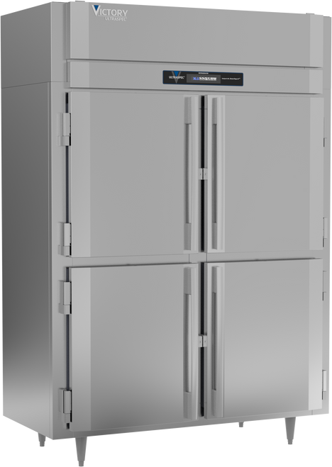 RS-2N-S1-HD-HC | Ultraspec Extra Wide Narrow Depth Half Solid Door Reach-In Refrigerator