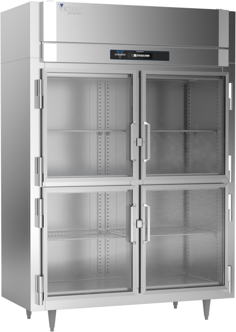 RS-2N-S1-HG-HC | Ultraspec Extra Wide Narrow Depth Half Solid Door Reach-In Refrigerator