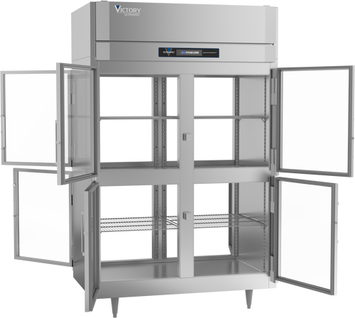 RS-2D-S1-PT-HG-HC | Ultraspec Half Glass Door Pass-Thru Refrigerator RS-2D-S1-PT-HG-HC | Ultraspec Half Glass Door Pass-Thru Refrigerator