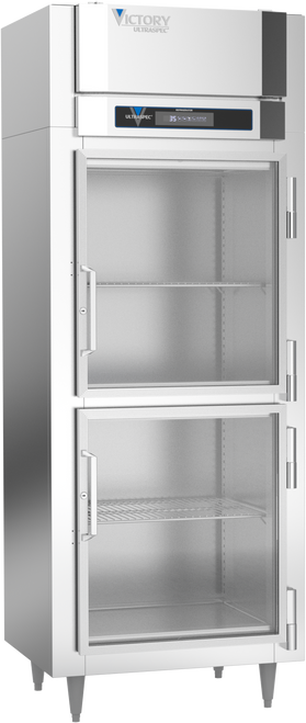 RSA-1N-S1-HG-HC | Ultraspec Extra Wide Narrow Depth Half Glass Door Reach-In Refrigerator