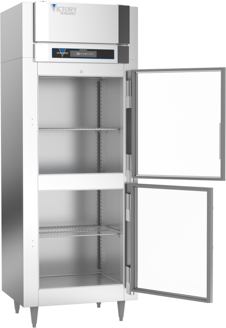 RSA-1N-S1-HG-HC | Ultraspec Extra Wide Narrow Depth Half Glass Door Reach-In Refrigerator RSA-1N-S1-HG-HC | Ultraspec Extra Wide Narrow Depth Half Glass Door Reach-In Refrigerator