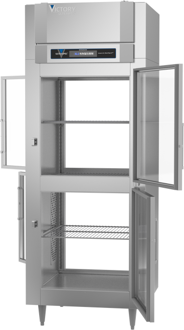 RSA-1D-S1-EW-PT-HG-HC | Ultraspec Extra Wide Pass-Thru Half Glass Door Refrigerator RSA-1D-S1-EW-PT-HG-HC | Ultraspec Extra Wide Pass-Thru Half Glass Door Refrigerator