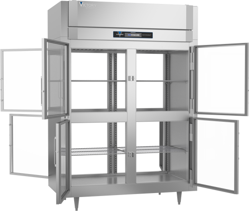 RSA-2D-S1-EW-PT-HG-HC | Ultraspec Extra Wide Pass-Thru Half Glass Door Refrigerator RSA-2D-S1-EW-PT-HG-HC | Ultraspec Extra Wide Pass-Thru Half Glass Door Refrigerator