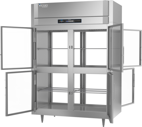 RSA-2D-S1-EW-PT-HG-HC | Ultraspec Extra Wide Pass-Thru Half Glass Door Refrigerator RSA-2D-S1-EW-PT-HG-HC | Ultraspec Extra Wide Pass-Thru Half Glass Door Refrigerator