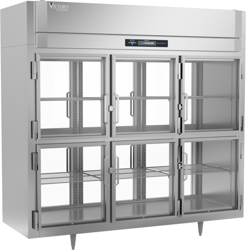 RSA-3D-S1-EW-PT-HG-HC | Ultraspec Extra Wide Pass-Thru Half Glass Door Refrigerator