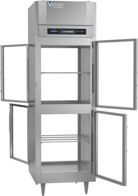 FSA-1D-S1-PT-HG-HC | Ultraspec Half Glass Door Pass-Thru Freezer