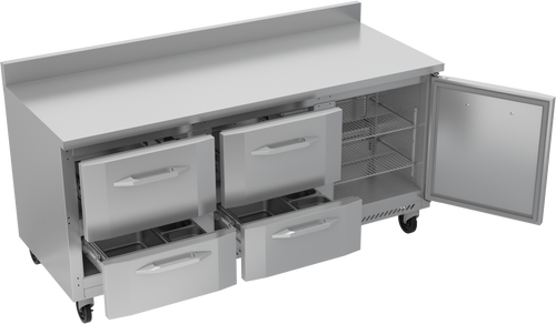 VWRD72HC-4 | 72" Worktop Refrigerator VWRD72HC-4 | 72" Worktop Refrigerator