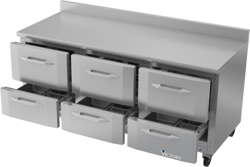 VWRD72HC-6 | 72" Worktop Refrigerator VWRD72HC-6 | 72" Worktop Refrigerator