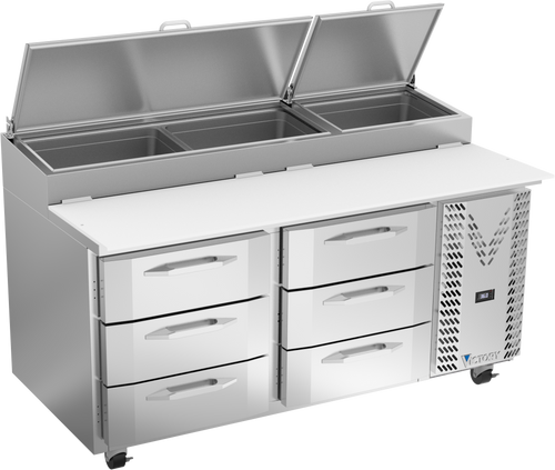 VPPD67HC-6 | 67" Pizza Prep Table