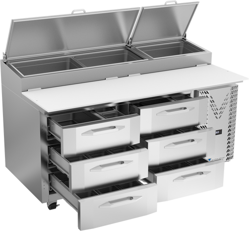 VPPD67HC-6 | 67" Pizza Prep Table