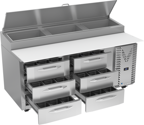 VPPD72HC-6 | 72" Pizza Prep Table VPPD72HC-6 | 72" Pizza Prep Table